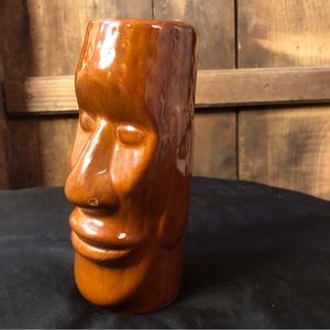 Vintage Tiki Cup or Flower Pot or Pop Art Funky and Fun. Rare